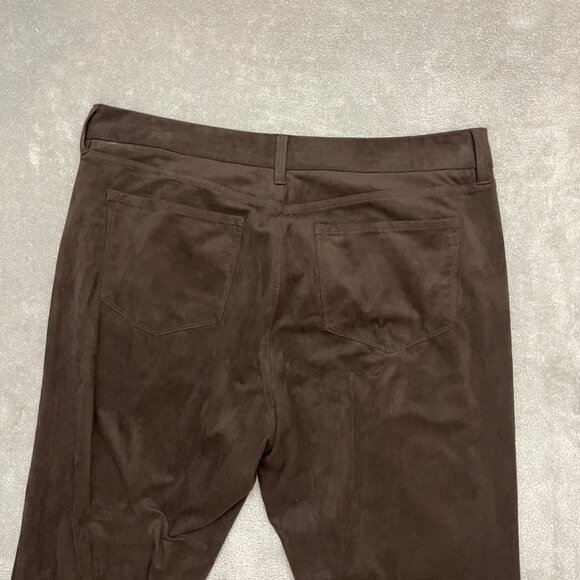 NYDJ Jeans Womens Size 16W Brown Skinny Dark Wash Faux Suede Lift & Tuck Tech - Picture 11 of 12